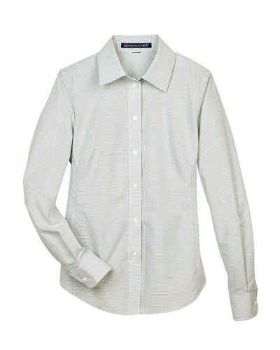 Devon & Jones Ladies' Crown Woven Collection™ Micro Tattersall
