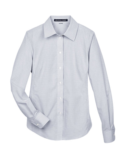 Devon & Jones Ladies' Crown Woven Collection™ Micro Tattersall