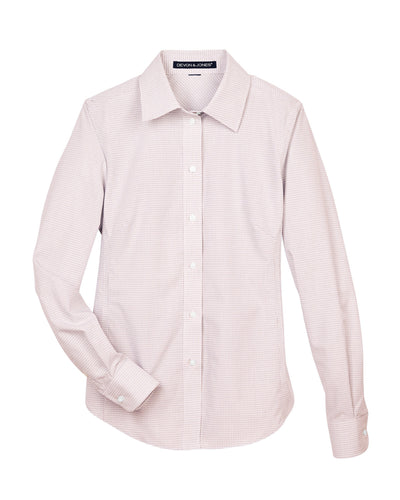Devon & Jones Ladies' Crown Woven Collection™ Micro Tattersall