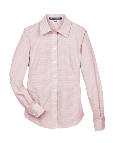 Devon & Jones Ladies' Crown Woven Collection™ Micro Tattersall
