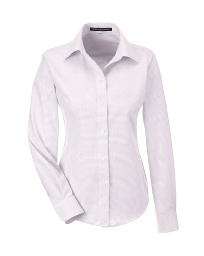 Devon & Jones Ladies' Crown Woven Collection™ Micro Tattersall