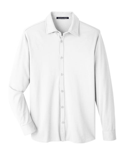Devon & Jones Men's CrownLux Performance™ Plaited Button-Down Shirt