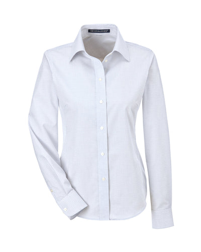 Devon & Jones Ladies' Crown Woven Collection™ Micro Tattersall