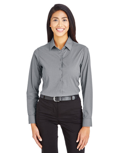 Devon & Jones CrownLux Performance™ Ladies' Tonal Mini Check Shirt