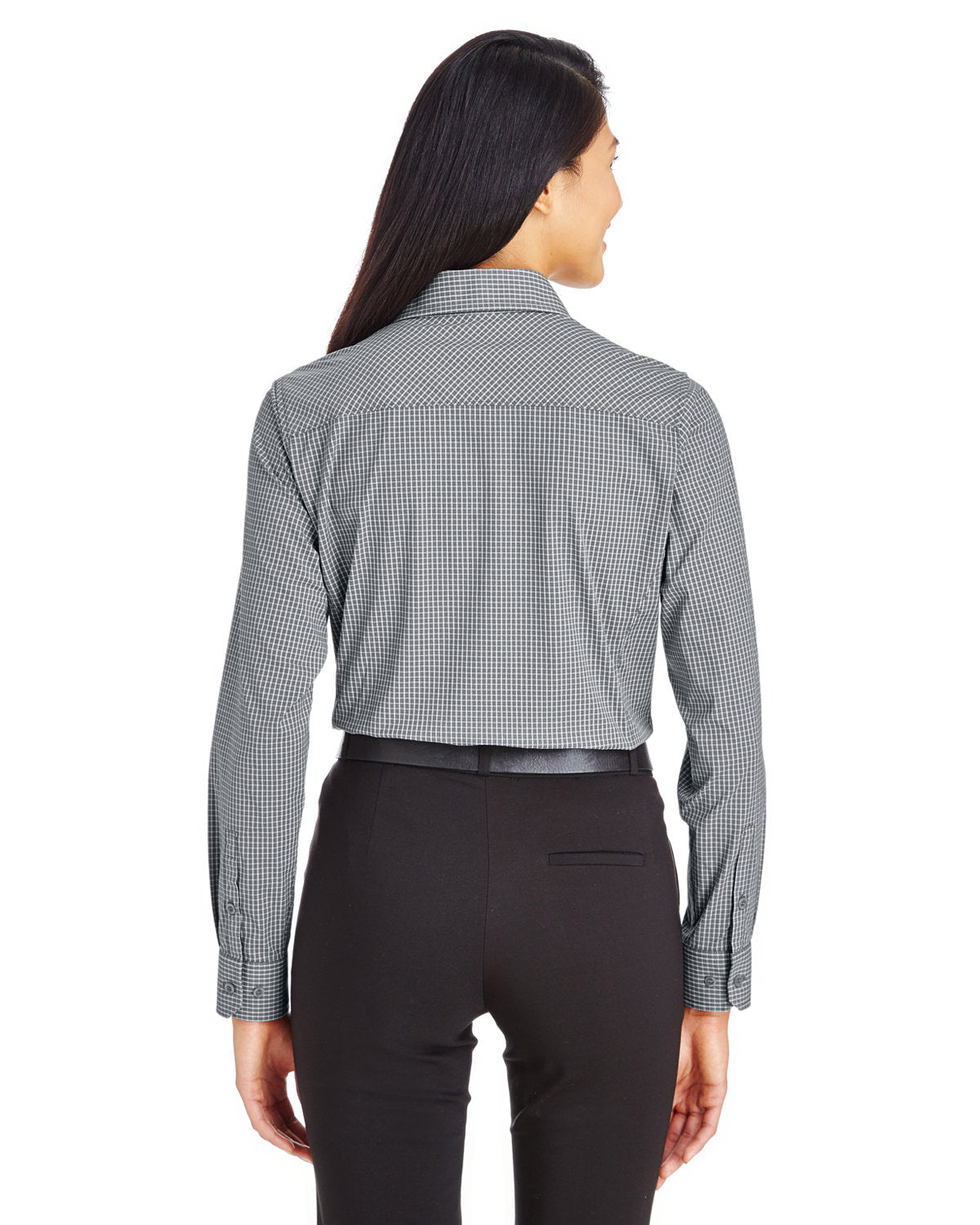 Devon & Jones CrownLux Performance™ Ladies' Tonal Mini Check Shirt Devon & Jones