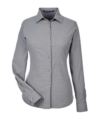 Devon & Jones CrownLux Performance™ Ladies' Tonal Mini Check Shirt