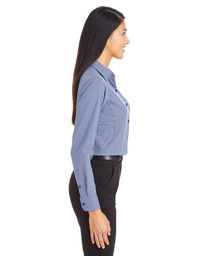 Devon & Jones CrownLux Performance™ Ladies' Tonal Mini Check Shirt