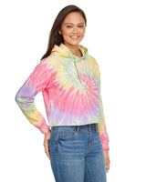 Tie-Dye Ladies' Cropped Hooded Sweatshirt Tie-Dye