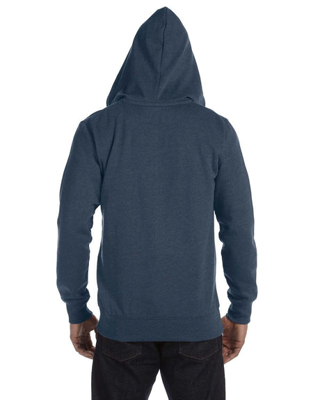 econscious Unisex Heathered Full-Zip Hooded Sweatshirt econscious