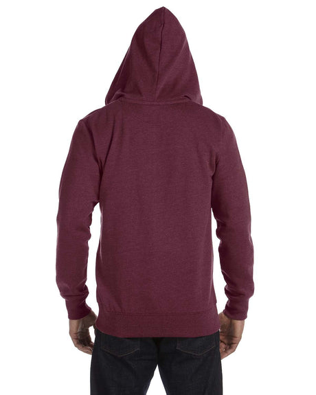 econscious Unisex Heathered Full-Zip Hooded Sweatshirt econscious