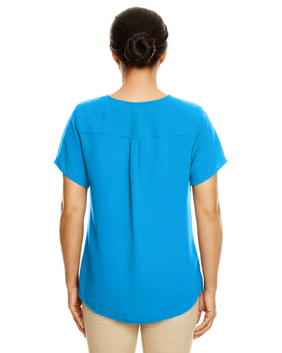 Devon & Jones Ladies' Perfect Fit™ Short-Sleeve Crepe Blouse