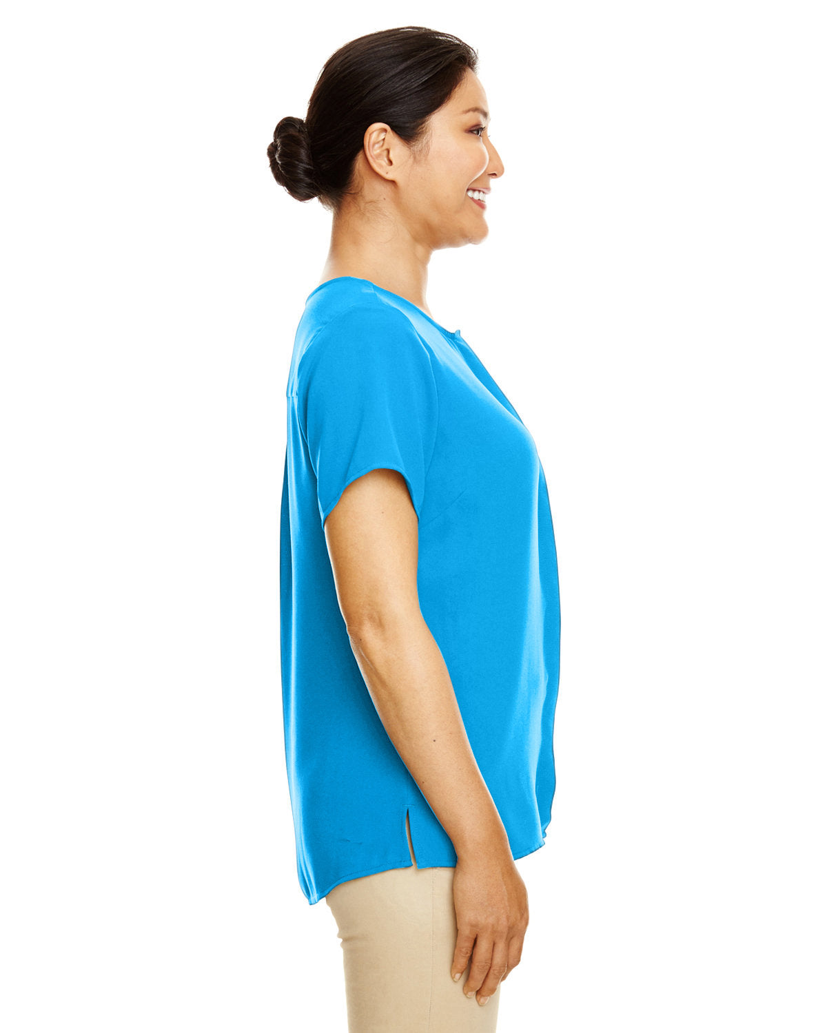 Devon & Jones Ladies' Perfect Fit™ Short-Sleeve Crepe Blouse Devon & Jones
