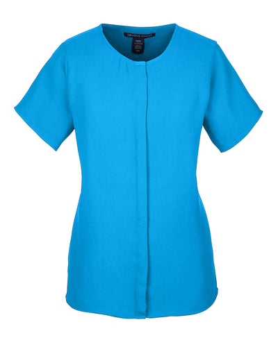 Devon & Jones Ladies' Perfect Fit™ Short-Sleeve Crepe Blouse