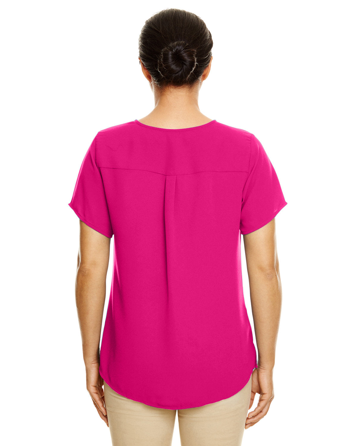 Devon & Jones Ladies' Perfect Fit™ Short-Sleeve Crepe Blouse Devon & Jones