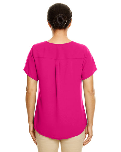 Devon & Jones Ladies' Perfect Fit™ Short-Sleeve Crepe Blouse