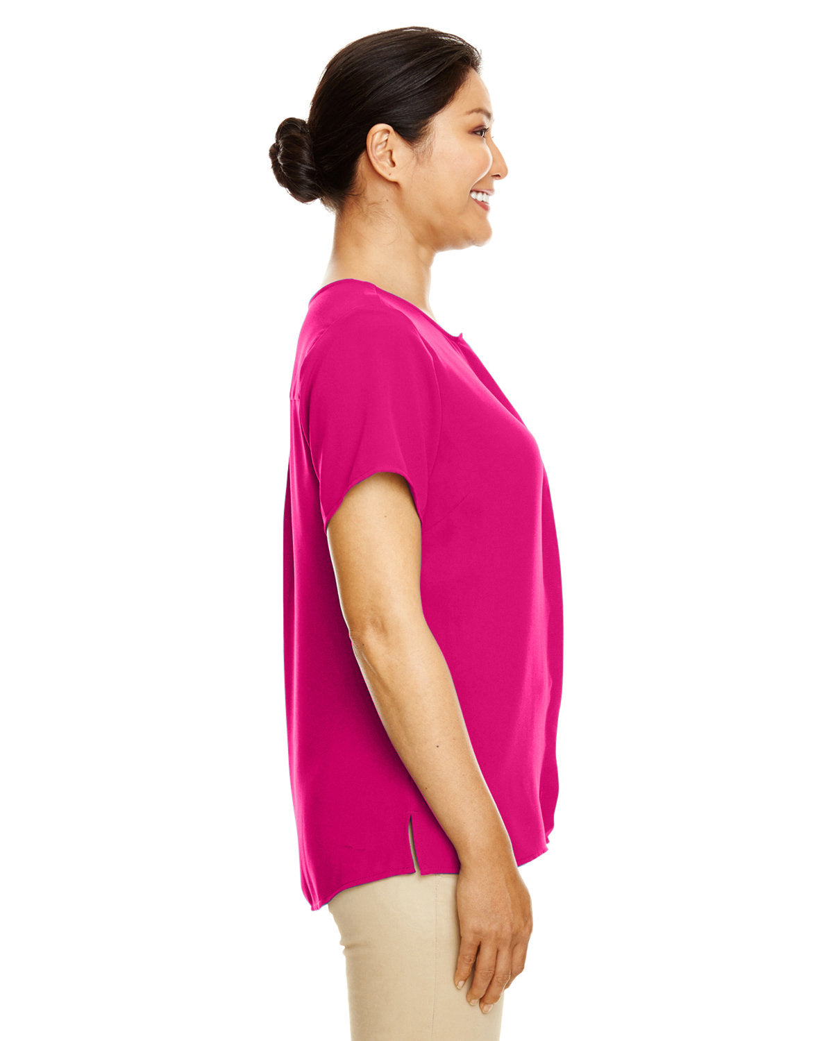 Devon & Jones Ladies' Perfect Fit™ Short-Sleeve Crepe Blouse Devon & Jones
