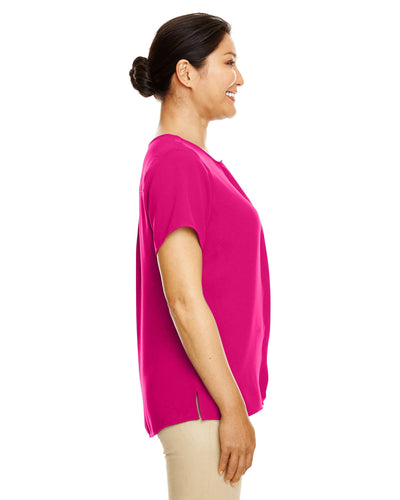 Devon & Jones Ladies' Perfect Fit™ Short-Sleeve Crepe Blouse