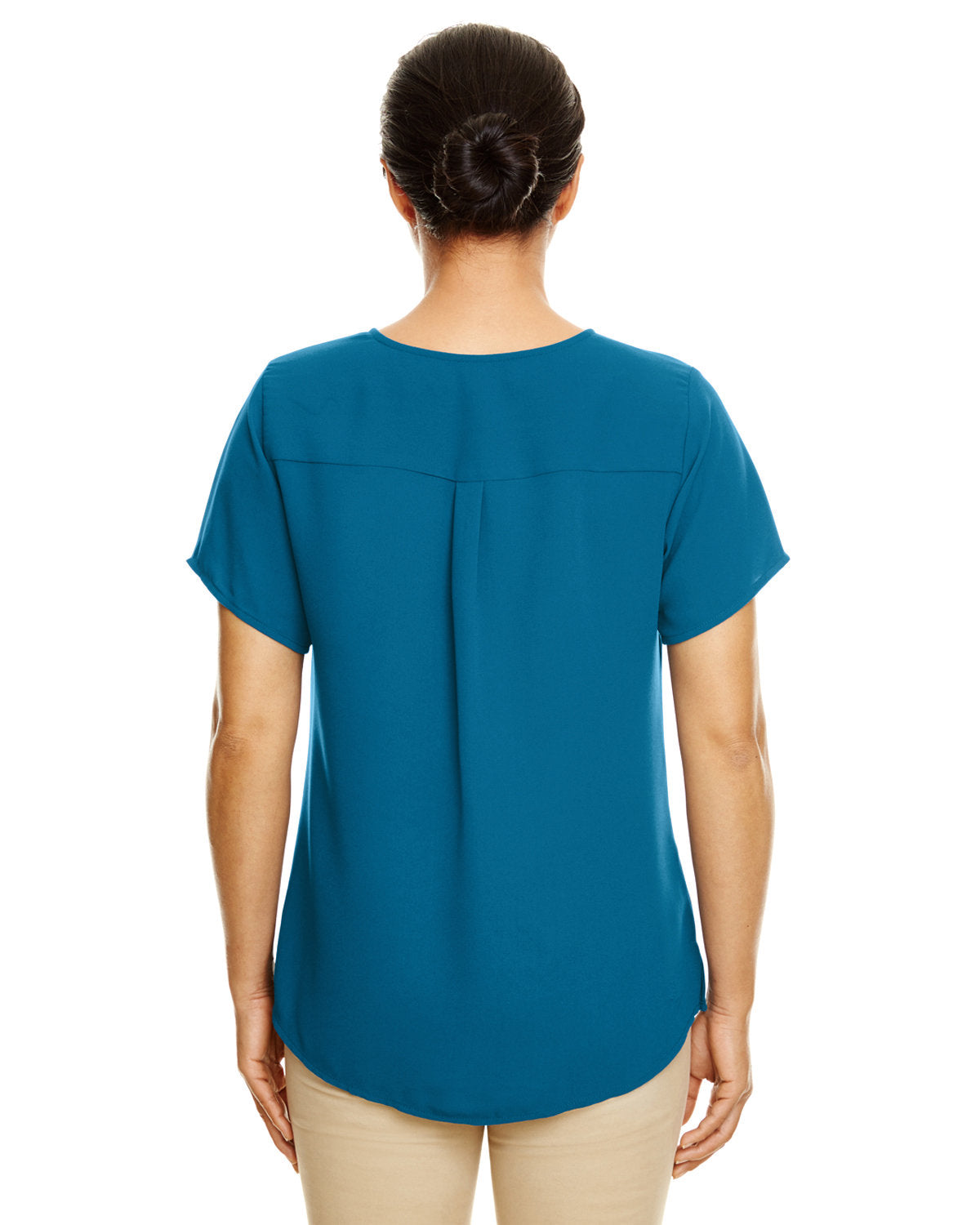 Devon & Jones Ladies' Perfect Fit™ Short-Sleeve Crepe Blouse Devon & Jones