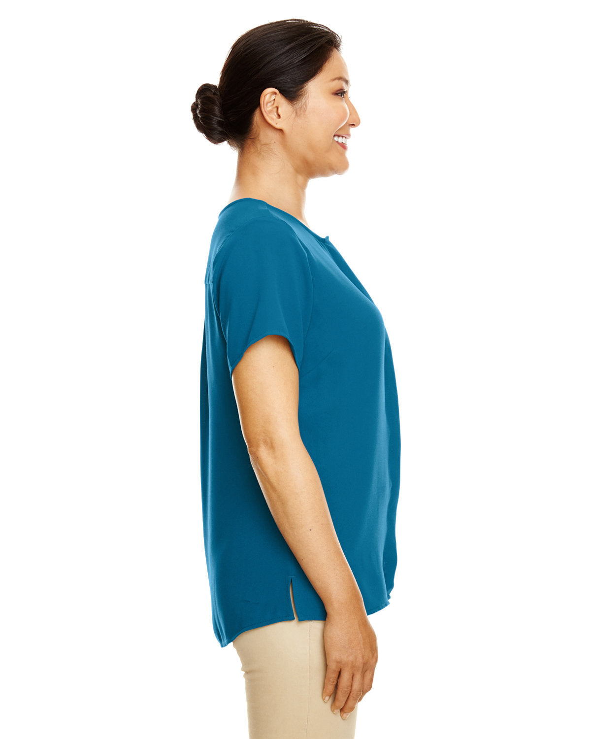 Devon & Jones Ladies' Perfect Fit™ Short-Sleeve Crepe Blouse Devon & Jones