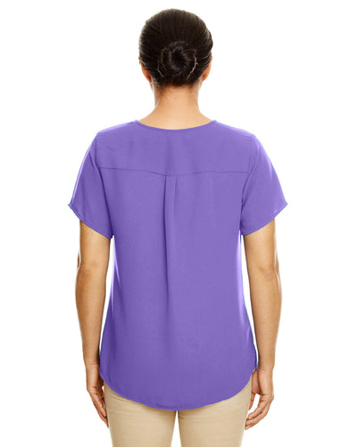 Devon & Jones Ladies' Perfect Fit™ Short-Sleeve Crepe Blouse