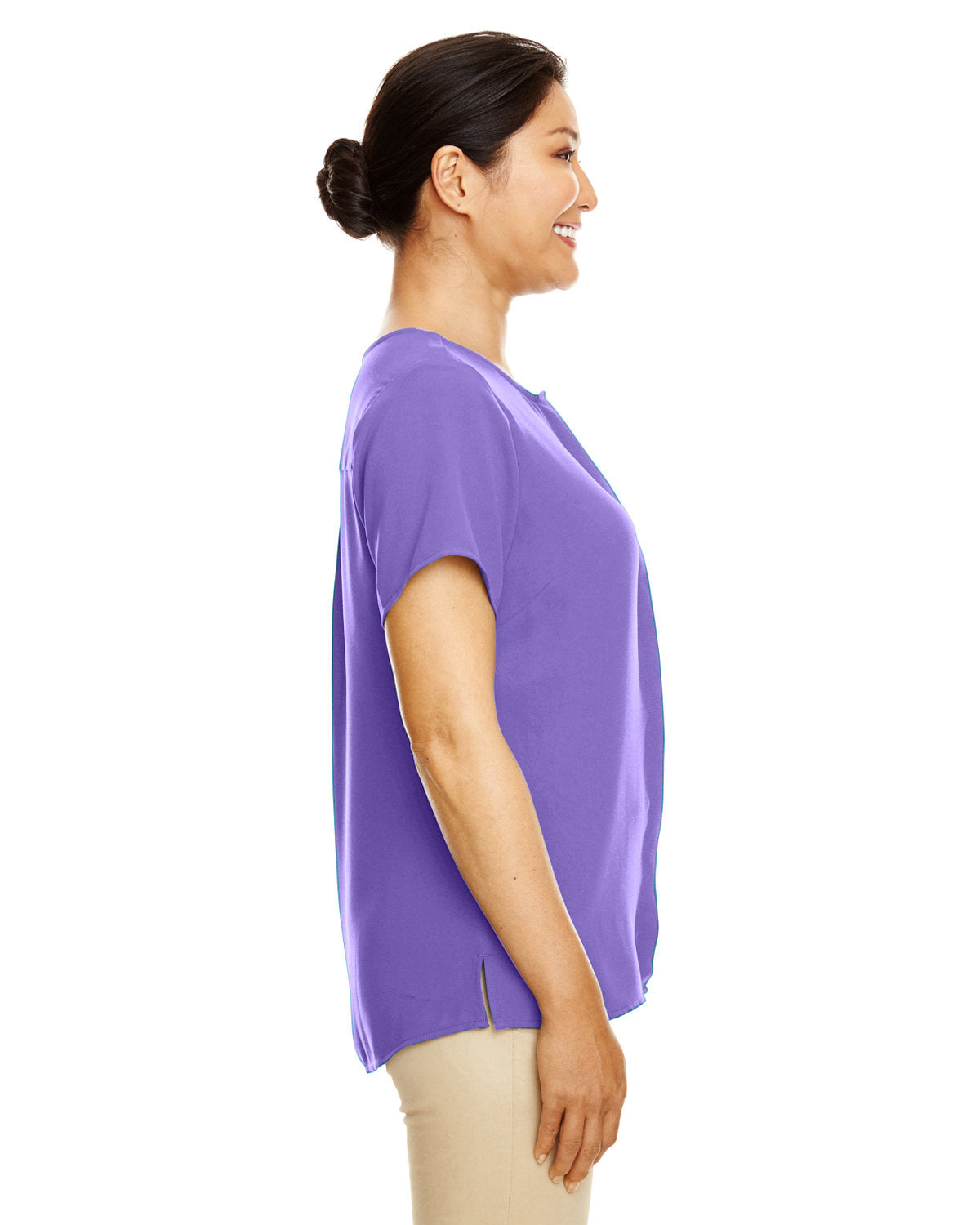 Devon & Jones Ladies' Perfect Fit™ Short-Sleeve Crepe Blouse Devon & Jones