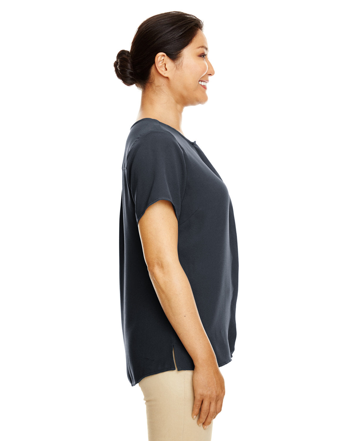 Devon & Jones Ladies' Perfect Fit™ Short-Sleeve Crepe Blouse Devon & Jones