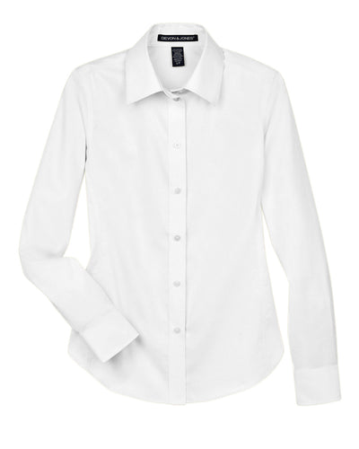 Devon & Jones Ladies' Crown Woven Collection™ Solid Stretch Twill