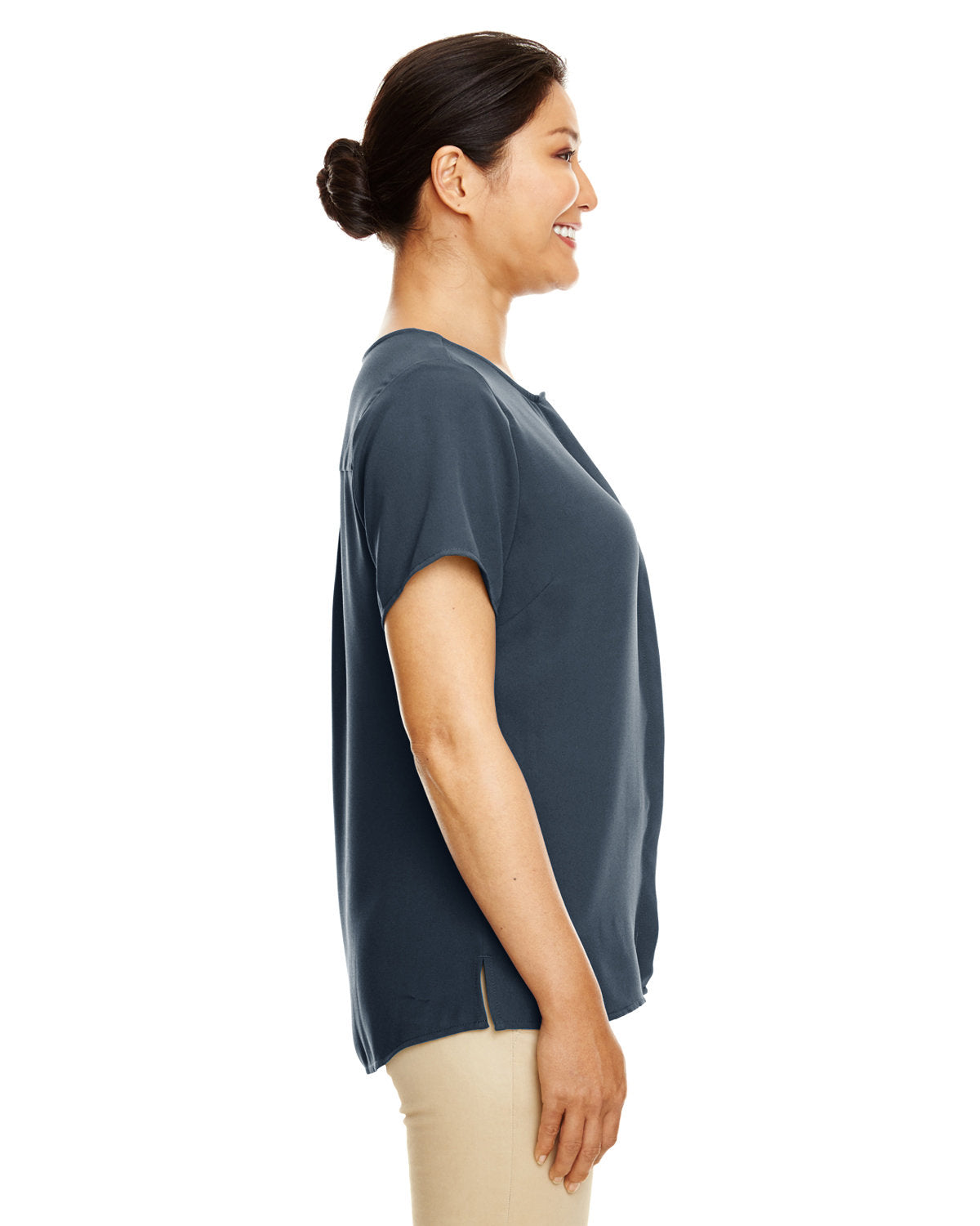 Devon & Jones Ladies' Perfect Fit™ Short-Sleeve Crepe Blouse Devon & Jones