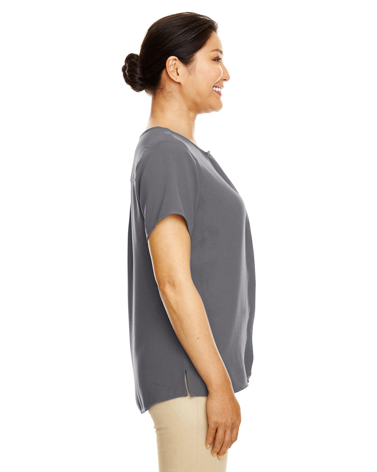 Devon & Jones Ladies' Perfect Fit™ Short-Sleeve Crepe Blouse Devon & Jones