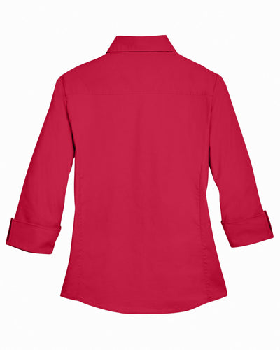 Devon & Jones Ladies' Perfect Fit™ 3/4-Sleeve Stretch Poplin Blouse