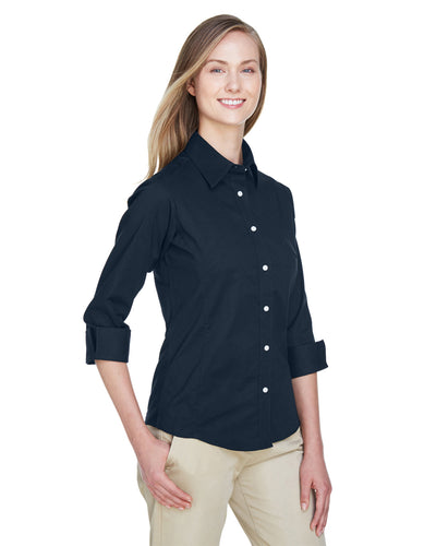 Devon & Jones Ladies' Perfect Fit™ 3/4-Sleeve Stretch Poplin Blouse
