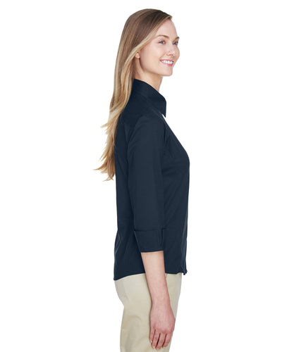 Devon & Jones Ladies' Perfect Fit™ 3/4-Sleeve Stretch Poplin Blouse