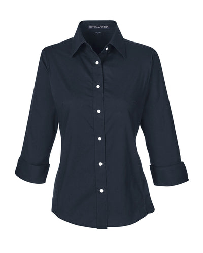 Devon & Jones Ladies' Perfect Fit™ 3/4-Sleeve Stretch Poplin Blouse