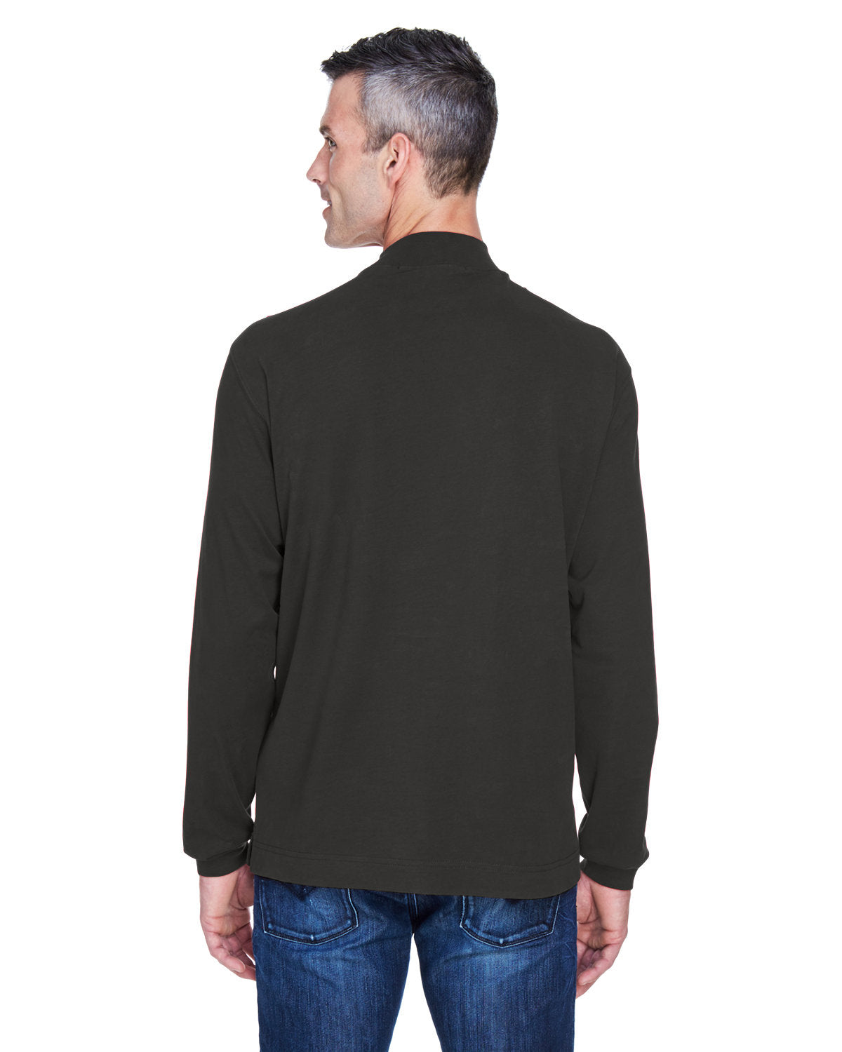 Devon & Jones Adult Sueded Cotton Jersey Mock Turtleneck Devon & Jones