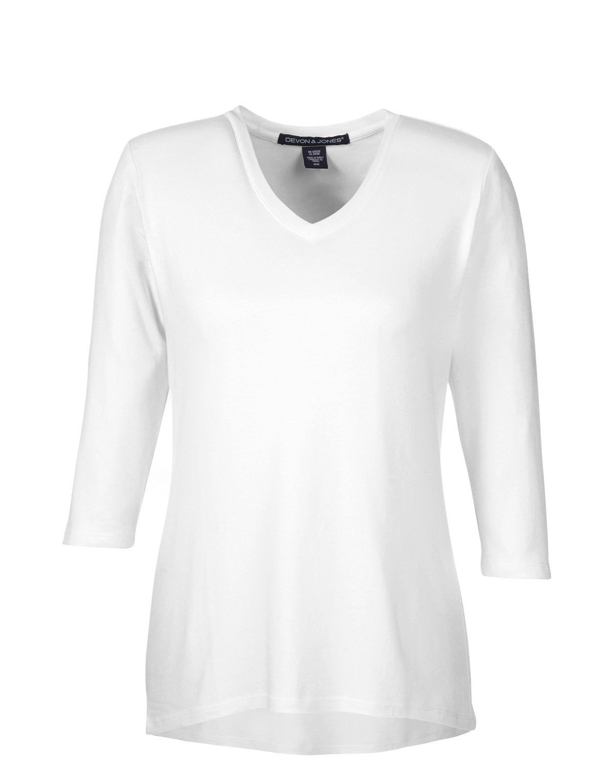 Devon & Jones Ladies' Perfect Fit™ Bracelet-Length V-Neck Top Womens Apparel Shirts & Tops