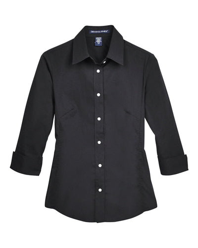 Devon & Jones Ladies' Perfect Fit™ 3/4-Sleeve Stretch Poplin Blouse