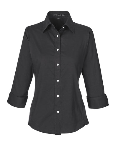 Devon & Jones Ladies' Perfect Fit™ 3/4-Sleeve Stretch Poplin Blouse