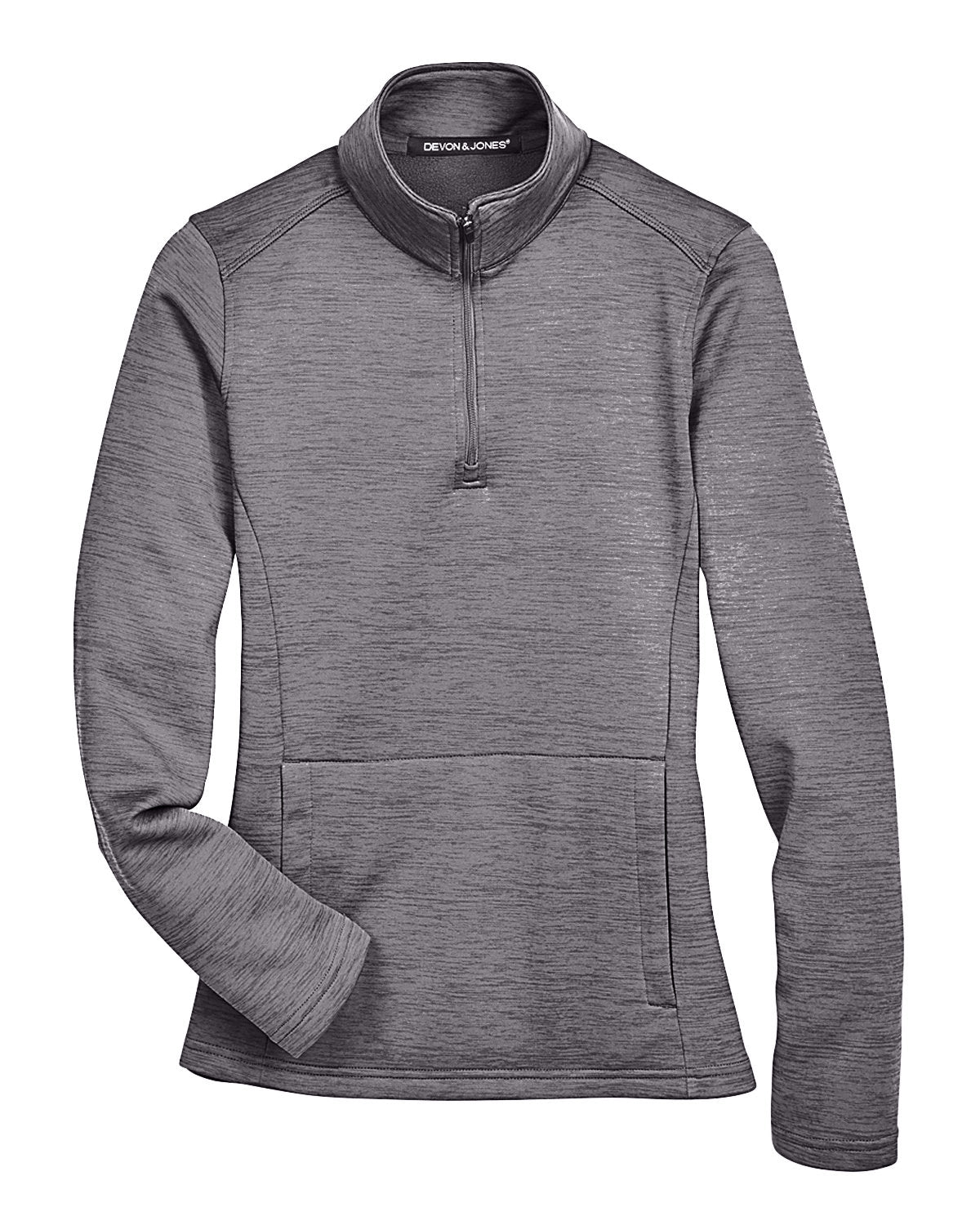 Devon & Jones Ladies' Newbury Mélange Fleece Quarter-Zip Devon & Jones