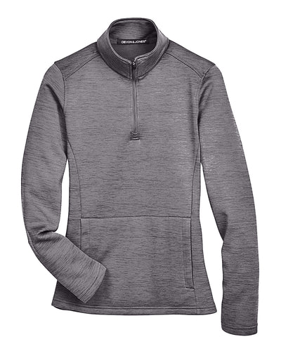 Devon & Jones Ladies' Newbury Mélange Fleece Quarter-Zip
