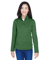 Devon & Jones Ladies' Newbury Mélange Fleece Quarter-Zip Devon & Jones