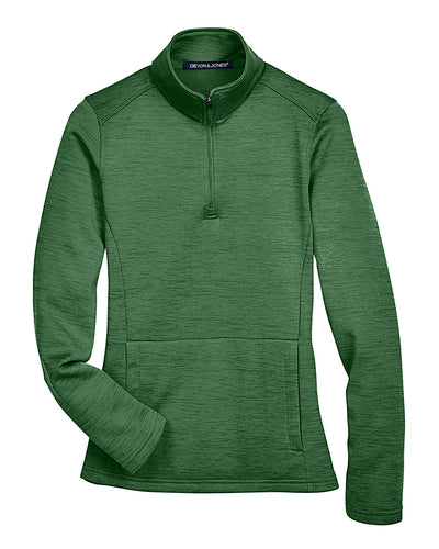 Devon & Jones Ladies' Newbury Mélange Fleece Quarter-Zip