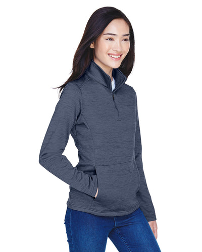 Devon & Jones Ladies' Newbury Mélange Fleece Quarter-Zip