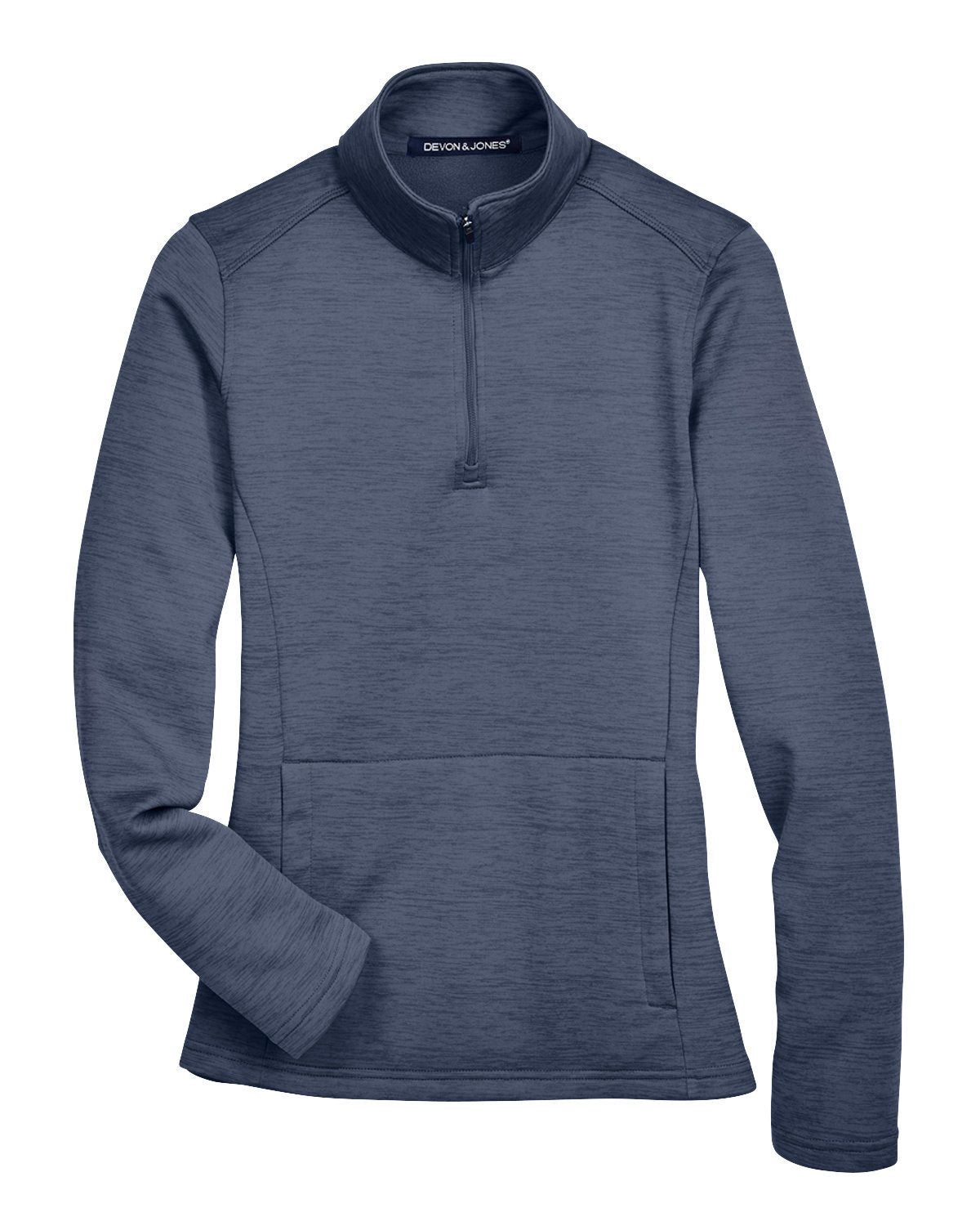 Devon & Jones Ladies' Newbury Mélange Fleece Quarter-Zip Devon & Jones