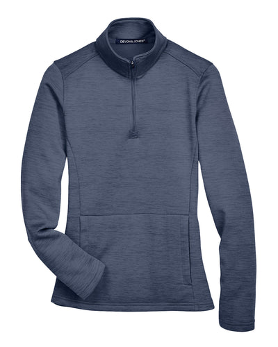 Devon & Jones Ladies' Newbury Mélange Fleece Quarter-Zip