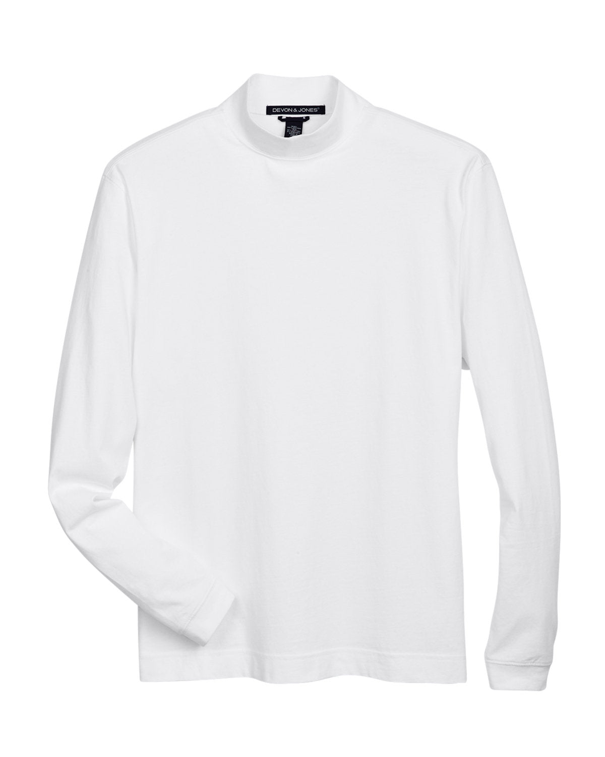 Devon & Jones Adult Sueded Cotton Jersey Mock Turtleneck Devon & Jones