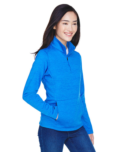 Devon & Jones Ladies' Newbury Mélange Fleece Quarter-Zip