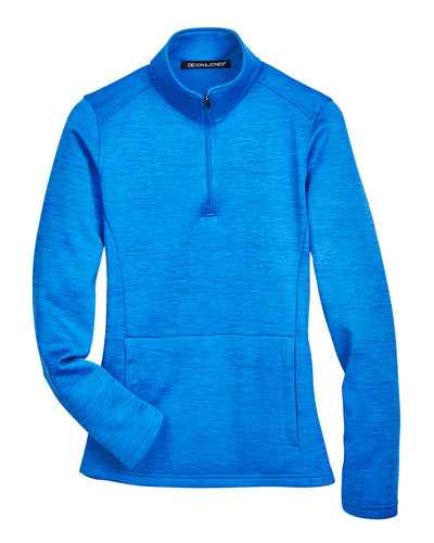 Devon & Jones Ladies' Newbury Mélange Fleece Quarter-Zip