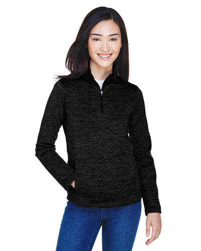 Devon & Jones Ladies' Newbury Mélange Fleece Quarter-Zip