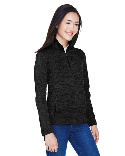 Devon & Jones Ladies' Newbury Mélange Fleece Quarter-Zip