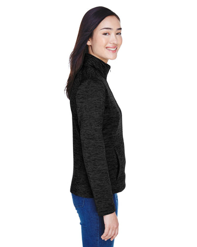 Devon & Jones Ladies' Newbury Mélange Fleece Quarter-Zip